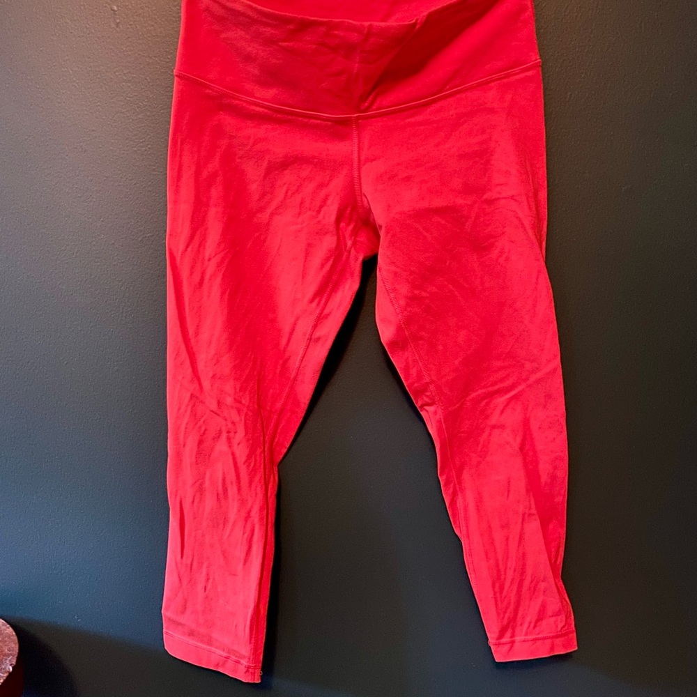 Lululemon Mid Rise Wunder Under Leggings Cropped Length-Sz 8